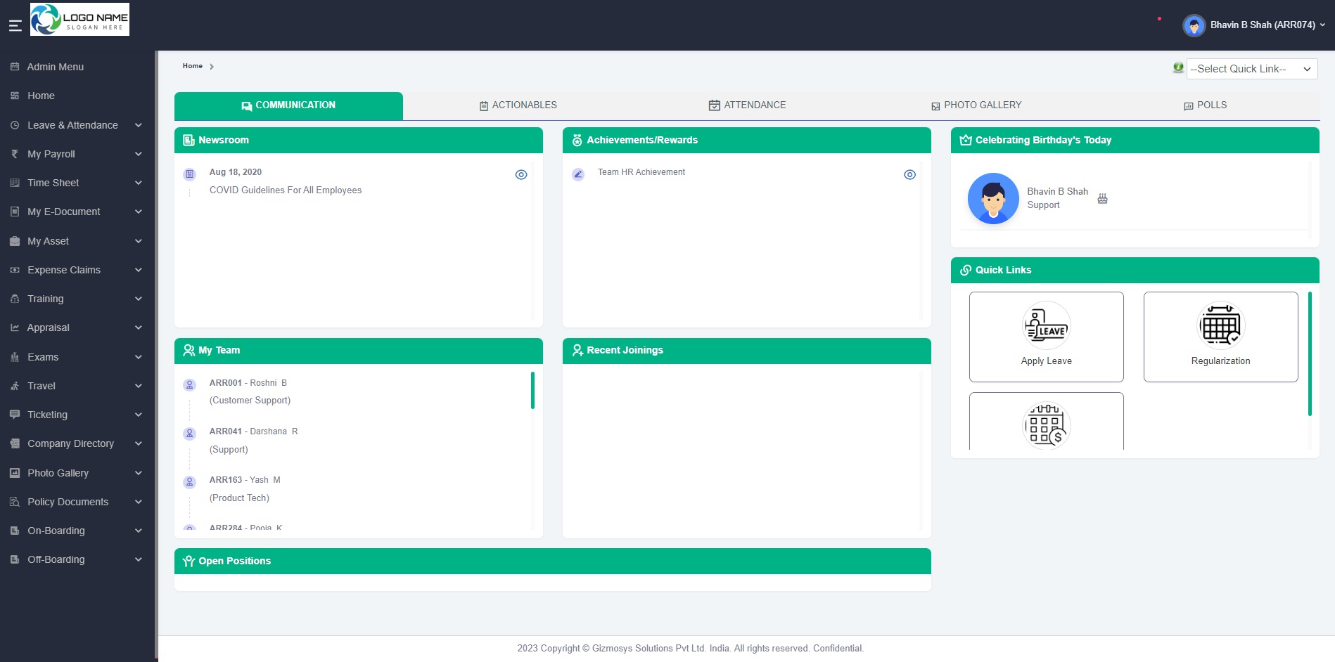 HRMS Software which includes Payroll Software in Mumbai , Pune, Bangalore 